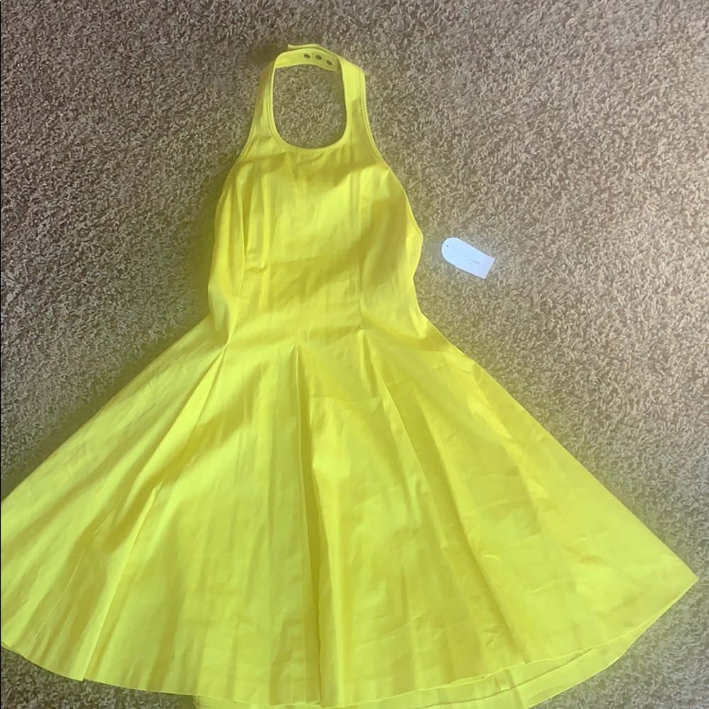 Yellow Halter Neck Dress